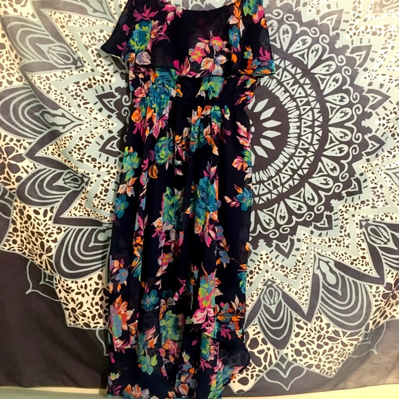 Spaghetti strap flowy flower print kismet dress - Picture 1 of 4